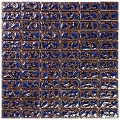 Brick-6-4 Испанская керамическая мозаика Gaudi Brick черный темный прямоугольник Natural Mosaic