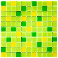 CPM-202-8 Мозаика стеклянная Natural Color palette зеленый квадрат глянцевый