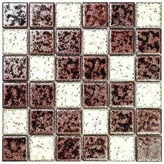 Rust-24-4 Испанская мозаика керамика Gaudi Rustico коричневый квадрат Natural Mosaic