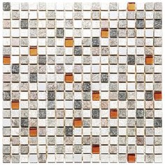 KBE-03 Мозаика из стекло кварц металл Natural Kobe серый квадрат