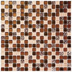 4PST-030 Мозаика из стекло мрамор Natural Pastel коричневый оранжевый квадрат