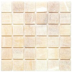 M073-48T Onyx Yellow Мозаика из оникса Natural Adriatica бежевый светлый квадрат матовый