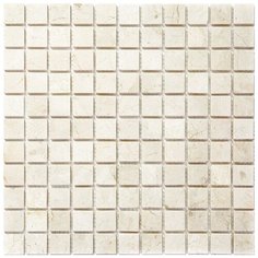 M030-25P Crema Marfil Мозаика из натурального мрамора Natural Adriatica бежевый светлый квадрат глянцевый