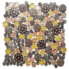 MOK-008 Мозаика из агломерата и стекла Natural Fusion коричневый бежевый камень