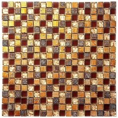 BDA-1522 Мозаика из стекла травертина и агломерата Natural Inka коричневый квадрат