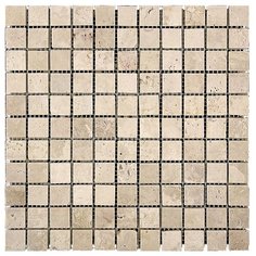 TB-25C Мозаика из травертина Natural Antico бежевый светлый квадрат