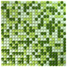 TC-116-91-92 Мозаика из стекла Natural Flex зеленый квадрат глянцевый