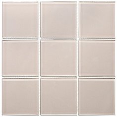 A-085-100 Стеклянная мозаика Natural Color palette бежевый светлый квадрат глянцевый