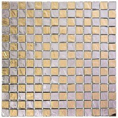 BSU-33-20 Мозаика для кухонного фартука Natural Crystal серебряный золотой глянцевый