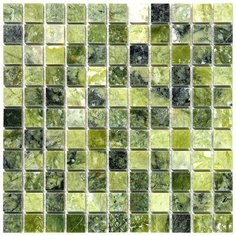 M068-25P Мозаика из мрамора Natural Adriatica зеленый зеленый квадрат