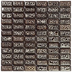 Brick-5-4 Испанская керамическая мозаика Gaudi Brick черный темный прямоугольник Natural Mosaic