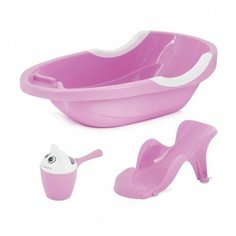 Ванночка для купания ребенка Альтернатива, с горкой и ковшиком, розовая Alternativa