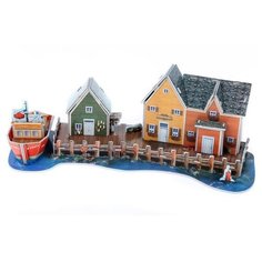 3D пазл из пенокартона рыбацкий причал (27 деталей) Funny