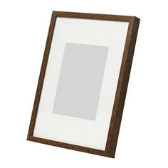 Деревянная фоторамка, рамка для фотографии 21х30, с паспарту 13х18, wood, коричневая GF 4584