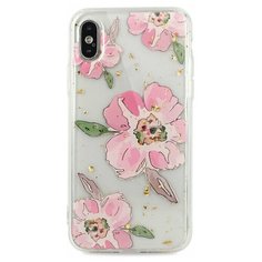 Чехол для iPhone X/XS Spotty shine силикон+гель (Лилия) Pastila