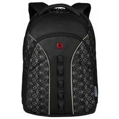 Рюкзак для города Wenger 16 черный со светоотражающим принтом полиэстер 35x27x47 см 27 л 610213