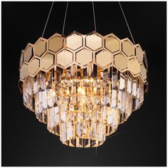 Люстра Eurosvet Ariana 10124/5 золото/прозрачный хрусталь Strotskis Smart, E14, 300 Вт, кол-во ламп: 5 шт., цвет арматуры: золотой, цвет плафона: бесцветный