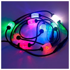 Гирлянда HiLightsDecor Диамант LD-DM-9-M-WS, 270 см, 9 ламп, разноцветные диоды/черный провод