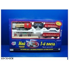Shenzhen toys Железная дорога 22эл. на батарейках(дым, свет, звук)в кор.