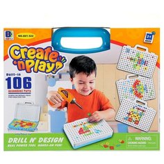 Мозаика с шуруповертом электрическим «Create’n Play!», 106 деталей Bohui