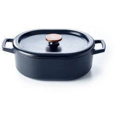 Кастрюля с крышкой Nori 5,5 л, 40х24,5 см, материал чугун, цвет синий, BEKA, 15141314