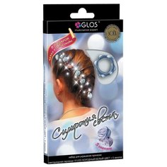 "Симфония света - 15 нанодиодов" Набор для украшения прически: светодиодная гирлянда 15 нанодиодов + 5 заколок Glos