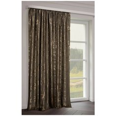 Портьеры ТД Текстиль Канвас ромбики на ленте 270 см, 1 шт. шоколад