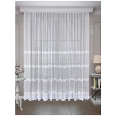 Тюль сетка броде 81119 белая 300х270 см ТД Текстиль