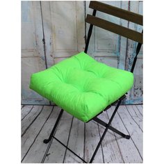 Подушка для сидения на стул без завязок MATEX VELOURS салатовый, чехол не съемный, ткань велюр, 40х40 см Матекс