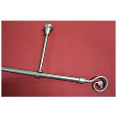 Карниз однорядный Лукка, диаметром 16 мм (400 см, Хром матовый) Мастер Плюс