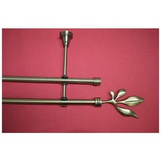 Карниз двухрядный Баваро, диаметром 16 мм (340 см, Антик) Мастер Плюс