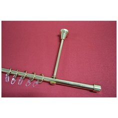 Карниз однорядный Заглушка, диаметром 16 мм (190 см, Золото глянец) Мастер Плюс