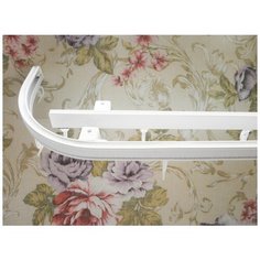 Карниз двухрядный с торцевыми закруглениями Слип (Белый, 160 см) Мастер Плюс