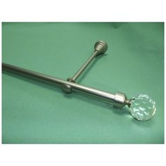 Карниз однорядный Морано, диаметром 16 мм (360 см, Хром матовый) Мастер Плюс