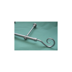 Карниз однорядный Крюк диаметром 16 мм (210 м, Хром матовый) Мастер Плюс