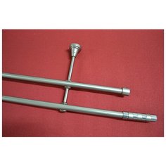 Карниз двухрядный Сигма, диаметром 16 мм (350 см, Хром матовый) Мастер Плюс