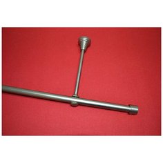 Карниз однорядный Заглушка, диаметром 16 мм (340 см, Хром матовый) Мастер Плюс