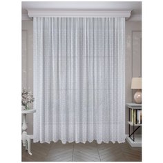 Тюль сетка вышивка 908625 розовый узор 300х270 см ТД Текстиль