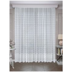 Тюль сетка броде 81069 белая 300х270 см ТД Текстиль