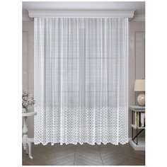 Тюль сетка броде 81118 белая 300х270 см ТД Текстиль