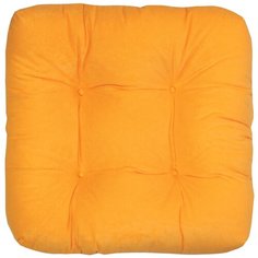 Подушка для сидения на стул без завязок MATEX VELOURS абрикосовый, чехол не съемный, ткань велюр, 40х40 см Матекс