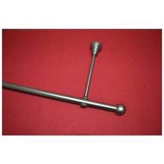 Карниз однорядный Шар, диаметром 16 мм (350 см, Хром матовый) Мастер Плюс