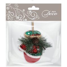 Украшение елочное "Варежка с веткой и шишкой B&H