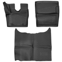 Коврики 3D в салон для DAF XF 2019 - >, 3шт. (полиуретан) Element