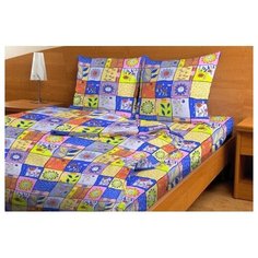 КПБ 2,0сп. Веселина Лоскутная мозаика 3664-2 70*70 бязь 100гр эконом Ночь Нежна