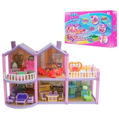 Домик для кукол игроленд 294-134 с мебелью, 111 деталей