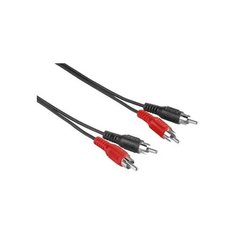 Кабель HAMA 2xRCA (M) - 2xRCA (M), черный, 5 м
