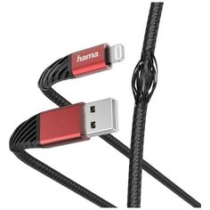 Кабель Lightning 1.5м HAMA 00187217 круглый черный