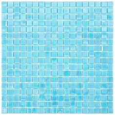 NN12 Мозаика одноцветная чип 15 стекло Alma Mono Color голубой квадрат глянцевый перламутр