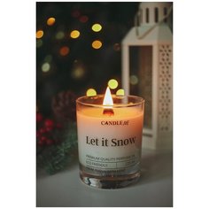 CANDLE ME Ароматическая свеча LET IT SNOW с деревянным фитилем